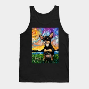 Short Hair Black and Tan Chihuahua Night Tank Top